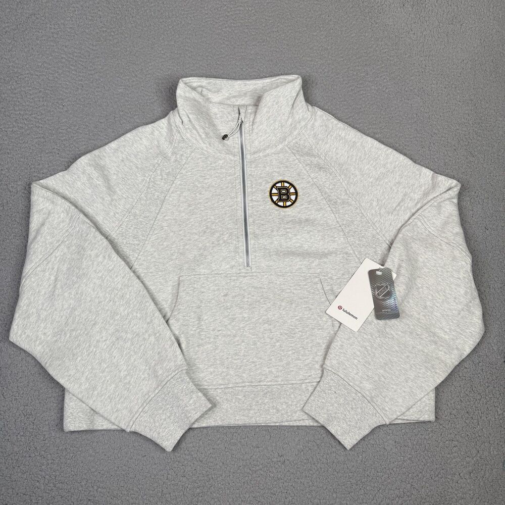 Boston Bruins Lululemon Pullover Women XL/2XL Gray NHL Scuba Funnel Neck Top NWT